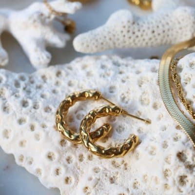 rain øredobber frid cosmetics gull