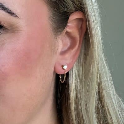 FRID Øredobber - Stud with chain