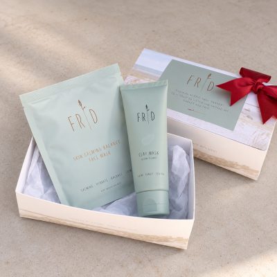 FRID Calming Skin Duo julekit med Ocean Cleanse Clay Mask og Skin Calming Face Mask.