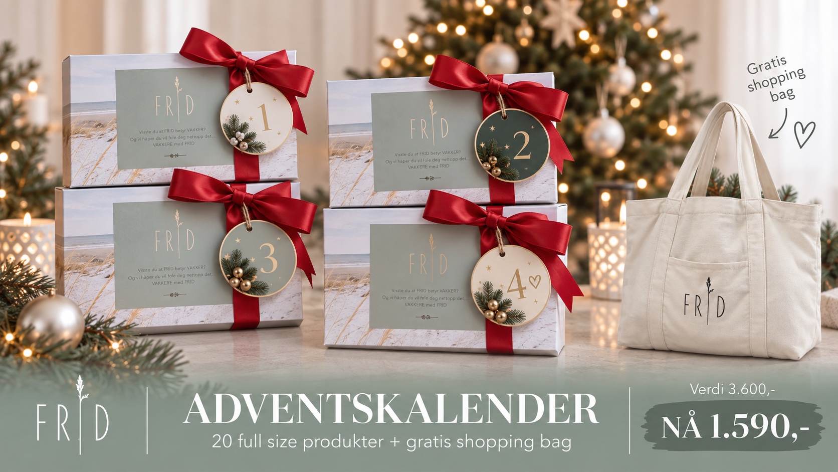 Frid adventskalender sminke hudpleie Jewelry hudvennlig Frid adventskalender sminke hudpleie Jewelry hudvennlig