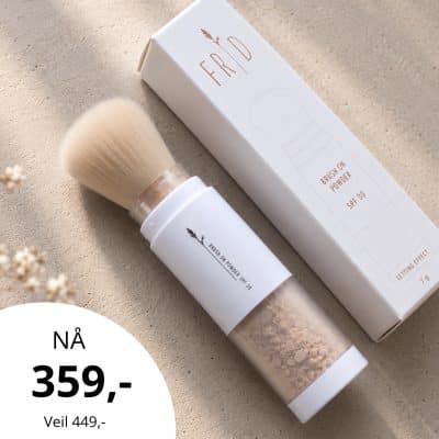 FRID brush on setting powder spf 30 solbeskyttelse
